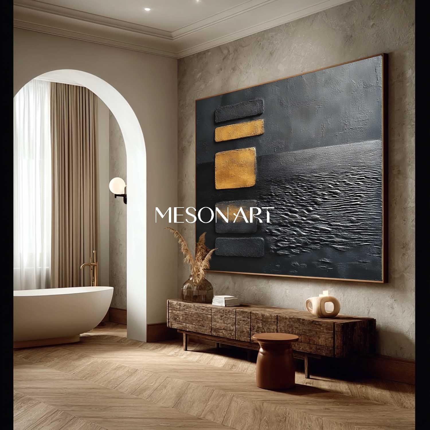 Order Large Textured Abstract Painting for Luxury Home or Hotel Wall