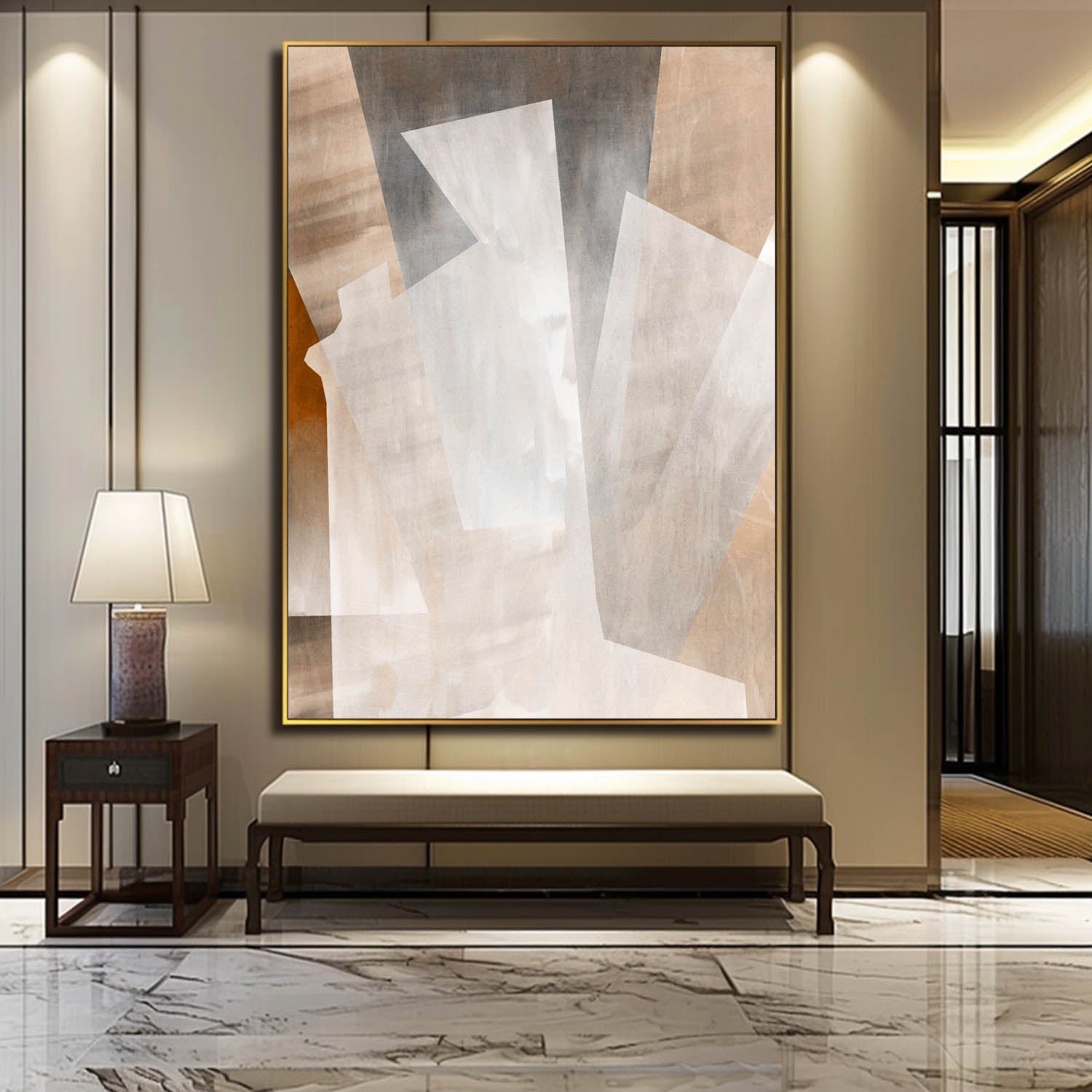 Large Modern Minimalist Abstract Canvas Wall Art Modern Abstract Oil Painting Office Decorative Wall Art