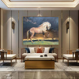 Brown Horse Oil Painting Hyperrealistic Brown Horse Art Realistic Horse Wall Art Brown Canvas Art