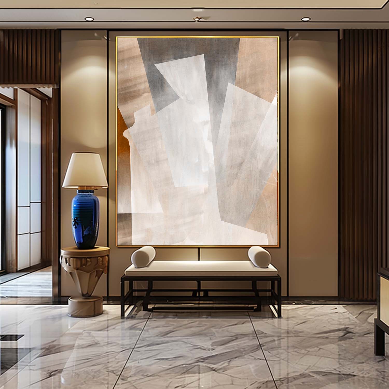 Large Modern Minimalist Abstract Canvas Wall Art Modern Abstract Oil Painting Office Decorative Wall Art