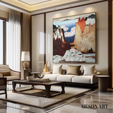 Large Abstract and Realistic Landscape Oil Painting Chinese Abstract and Realistic Landscape Art for Sale Landscape Canvas Wall Art
