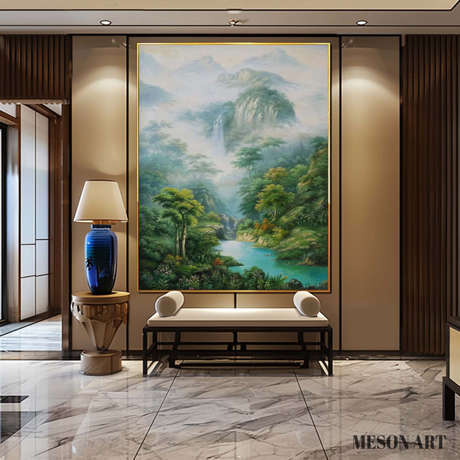 Large Realistic Landscape Oil Painting Hyper-Realistic Landscape Art Landscape Realistic Canvas Wall Art Decor