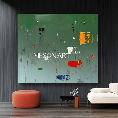 Large Dark Green Minimalist Abstract Art Dark Green Minimalist Abstract Canvas Wall Decor