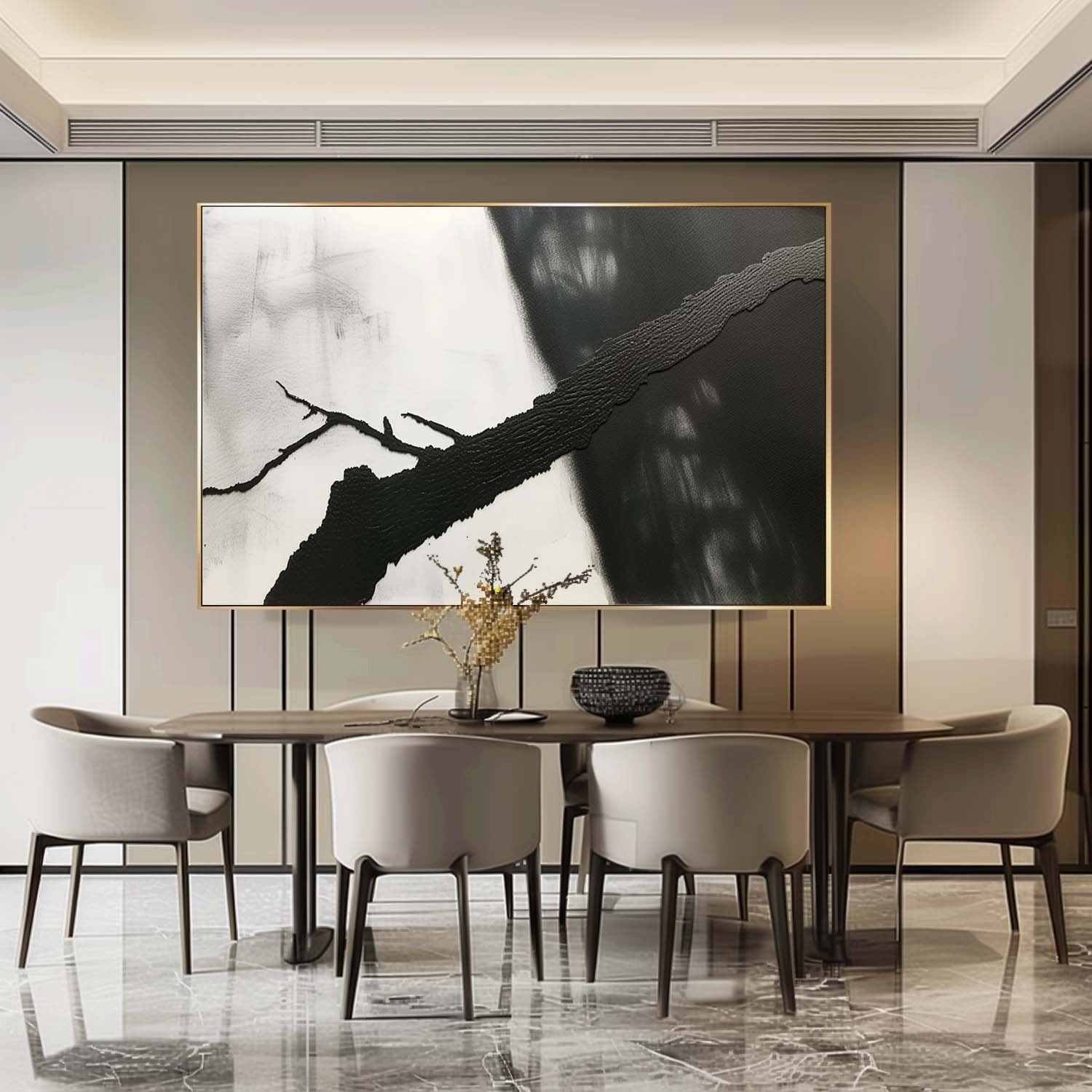 Large 3D Black and White Minimalist Abstract Texture Art for Sale Black and White Abstract Wall Art Decor