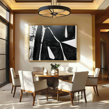 Large Black and White Minimalist Art for Sale Black and White Art on Canvas Modern Black and White Wall Art