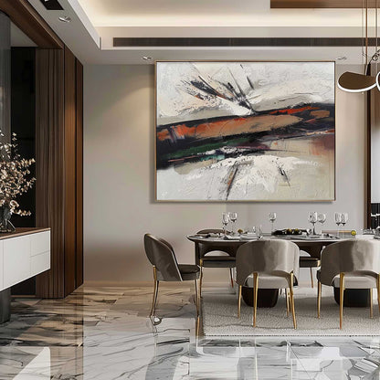 Large Neutral Abstract Art for Sale Wabi Sabi Art Neutral 3D Minimalist Canvas Wall Art Decor