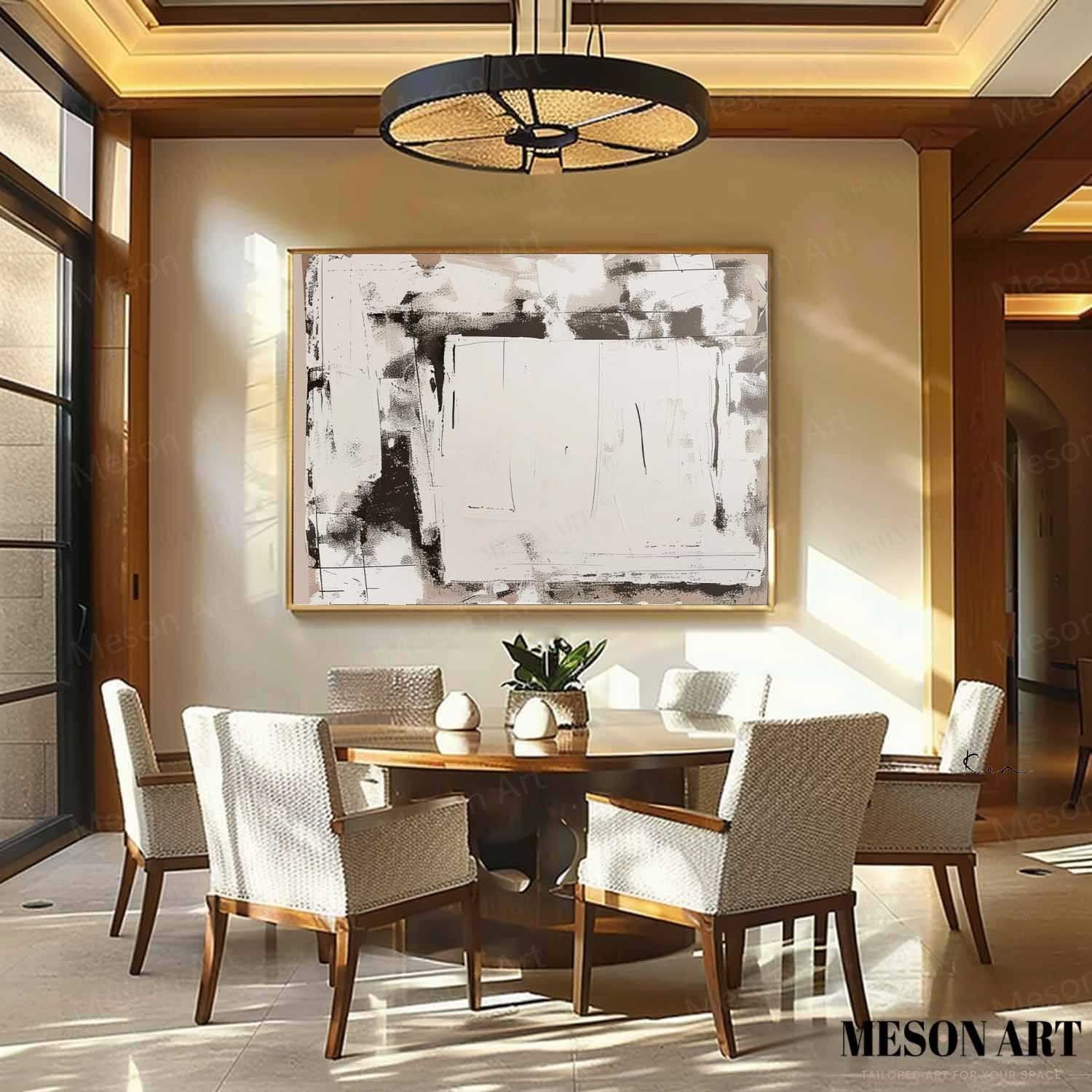 Large Gray and White Abstract Art Gray and White Abstract Oil Painting Gray and White Abstract Canvas Wall Art