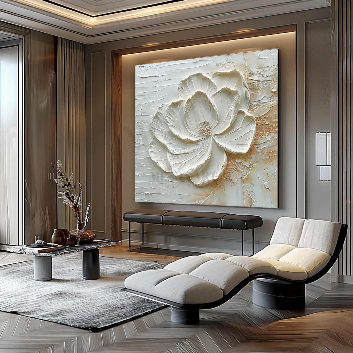Lotus Flower Painting for Sale Lotus Flower Plaster Texture Art Lotus Flower Canvas Wall Art Decor