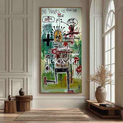 Buy Contemporary Abstract Expressionist Green Wall Art Urban Painting