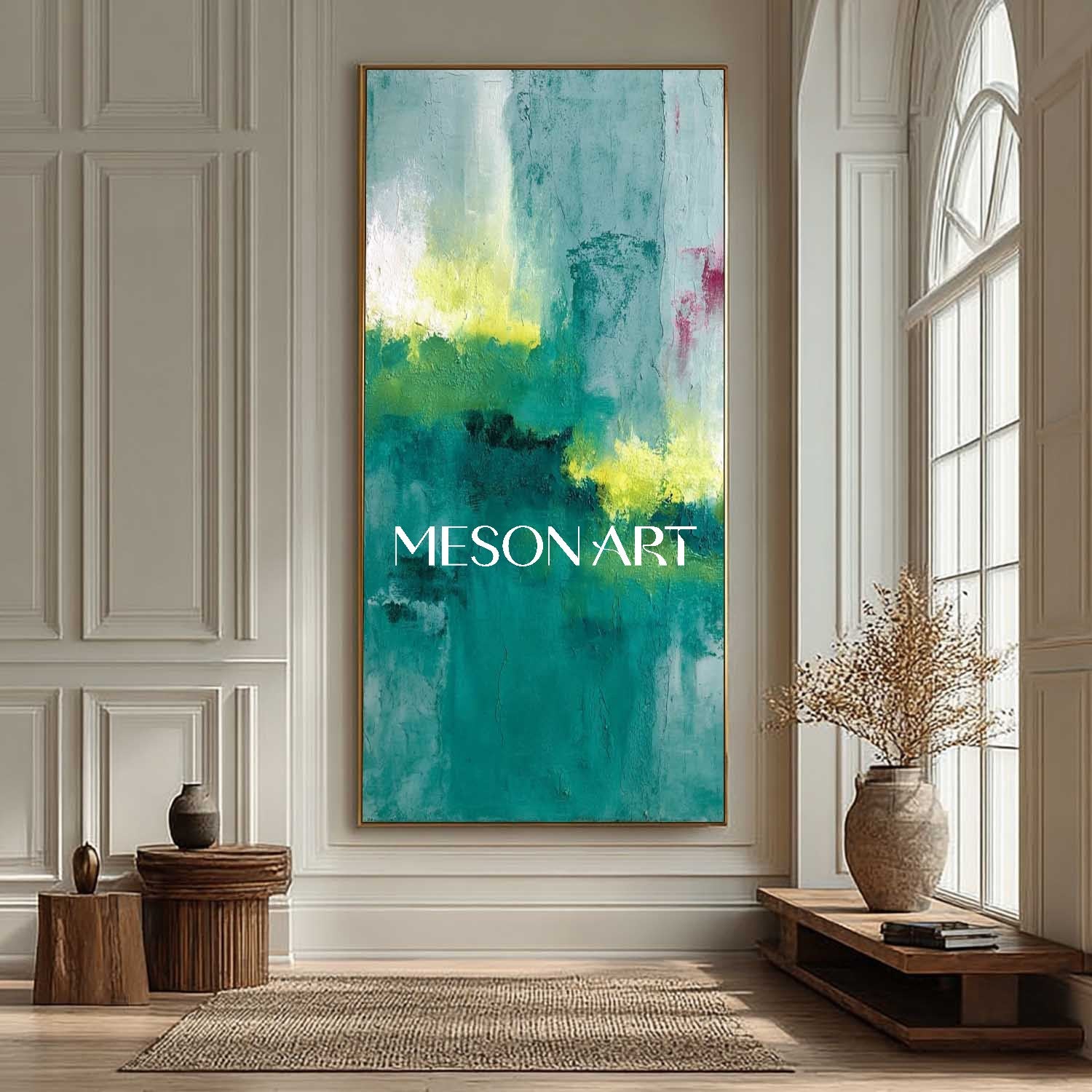 Emerald Green Abstract Art for Sale Bedroom Emerald Canvas Wall Decor Painting