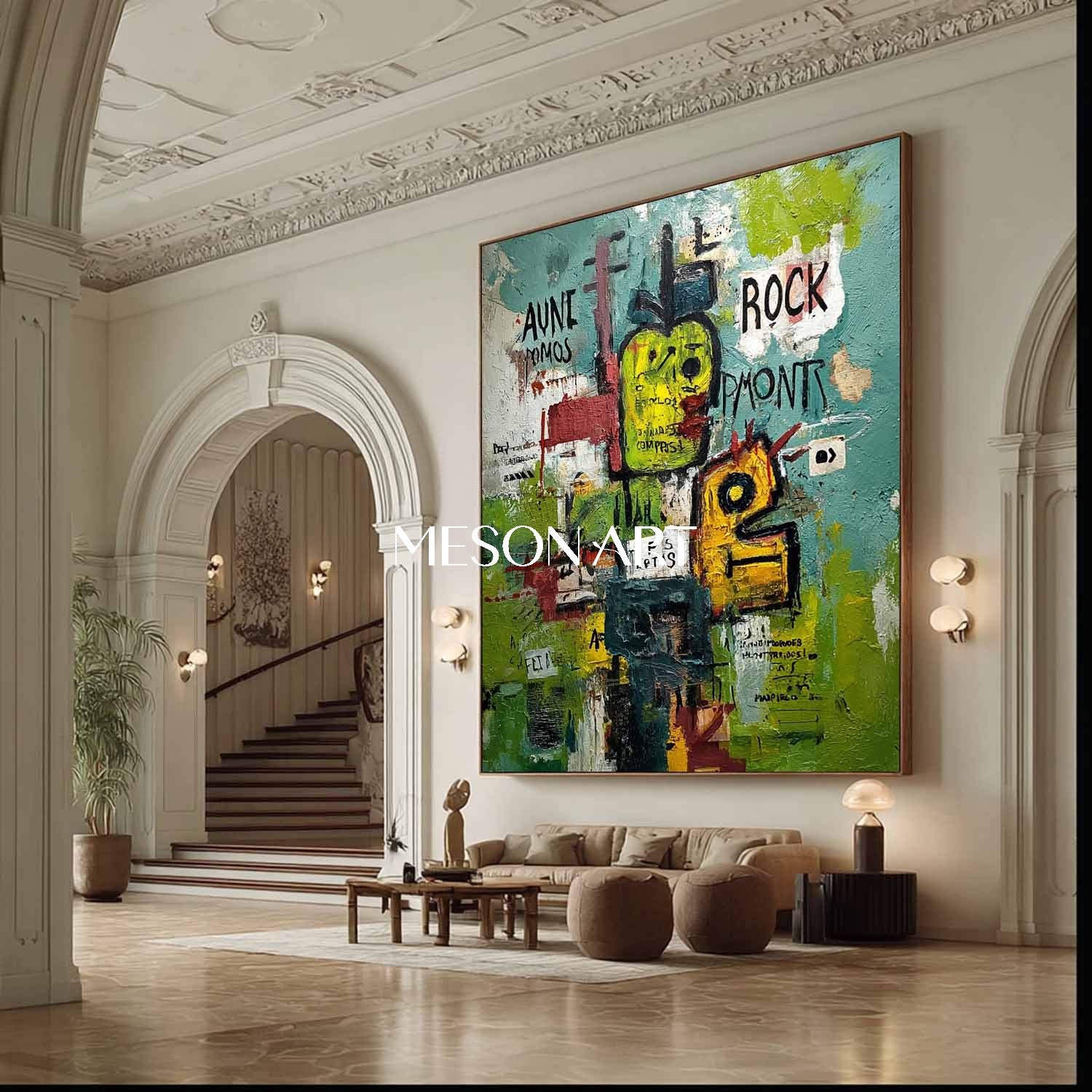 Shop Green Abstract Street Art Grafitti Painting Contemporary Wall Art