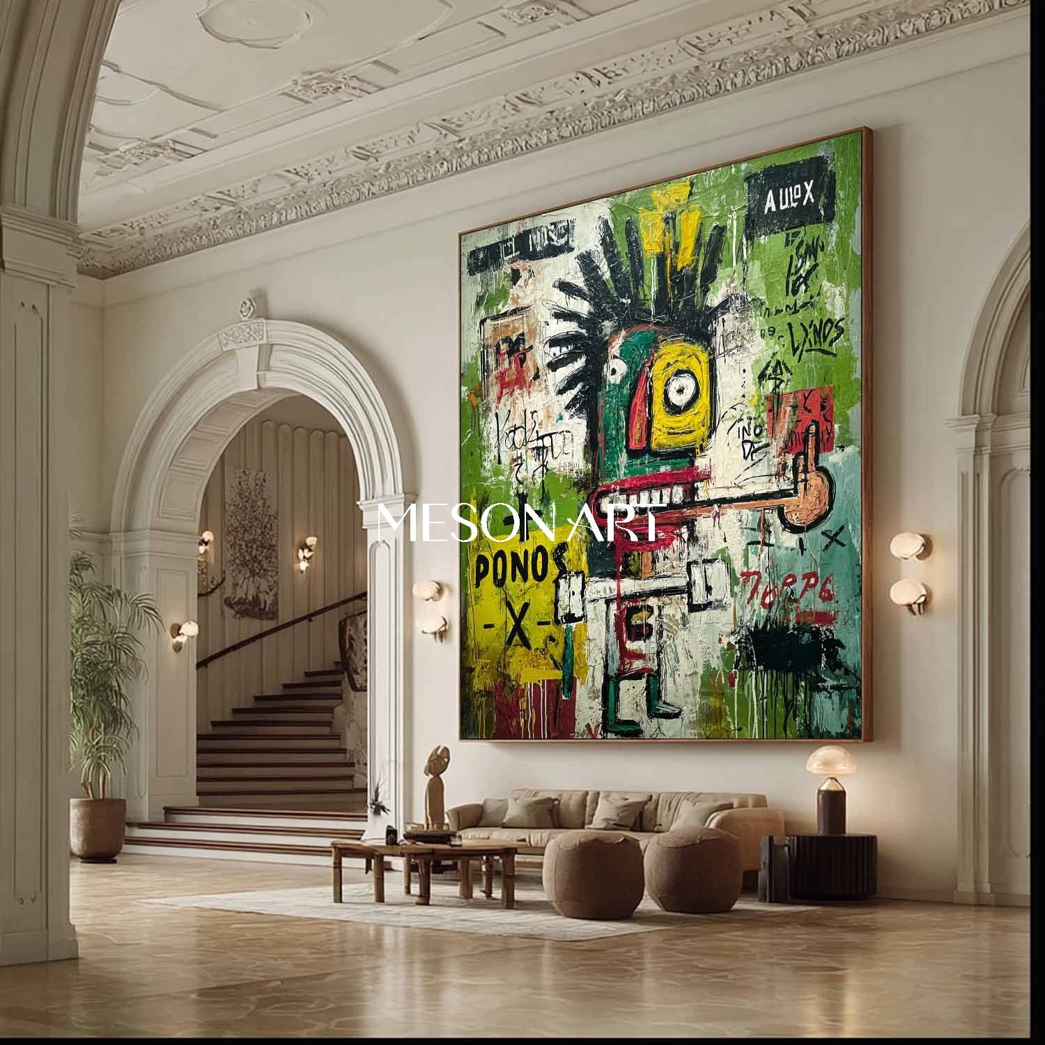 Urban Abstract Portrait Graffiti Style Modern Art Canvas Wall Decor
