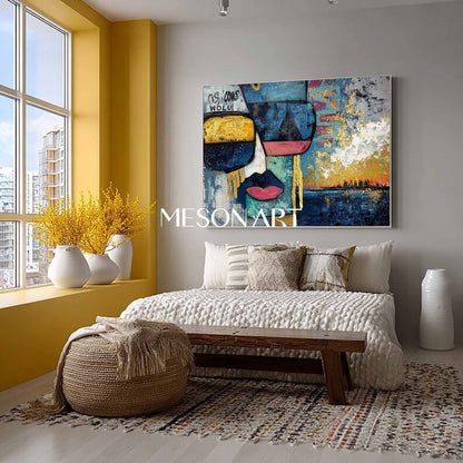 Large Modern Picasso Pop Wall Art Decor for Sale Picasso Style Paintings Picasso Abstract Canvas Art