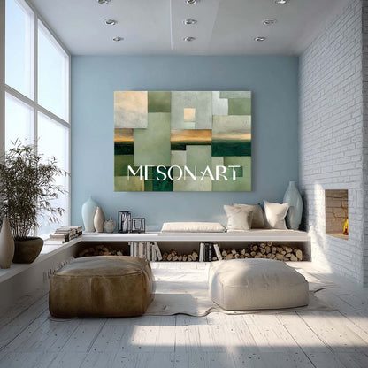 Wabi-sabi wall art brown abstract landscape painting nature canvas wall art decor for sale