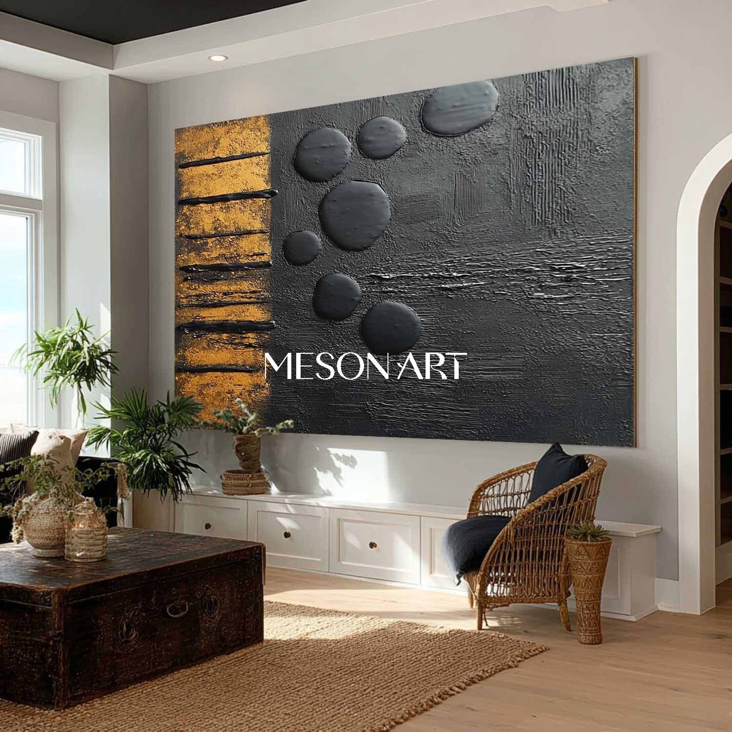 Buy Textured Minimalist Abstract Canvas for Dining Room or Bedroom