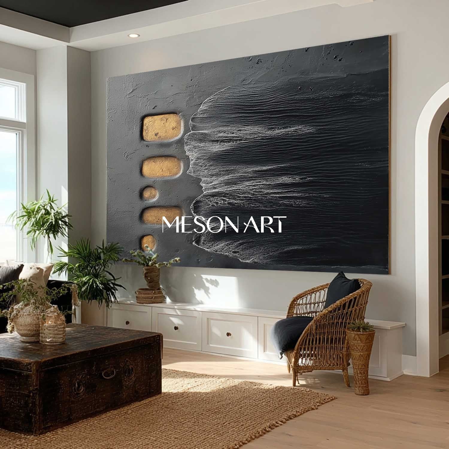 Shop Elegant Minimalist Abstract Oil Painting for Living Room Office