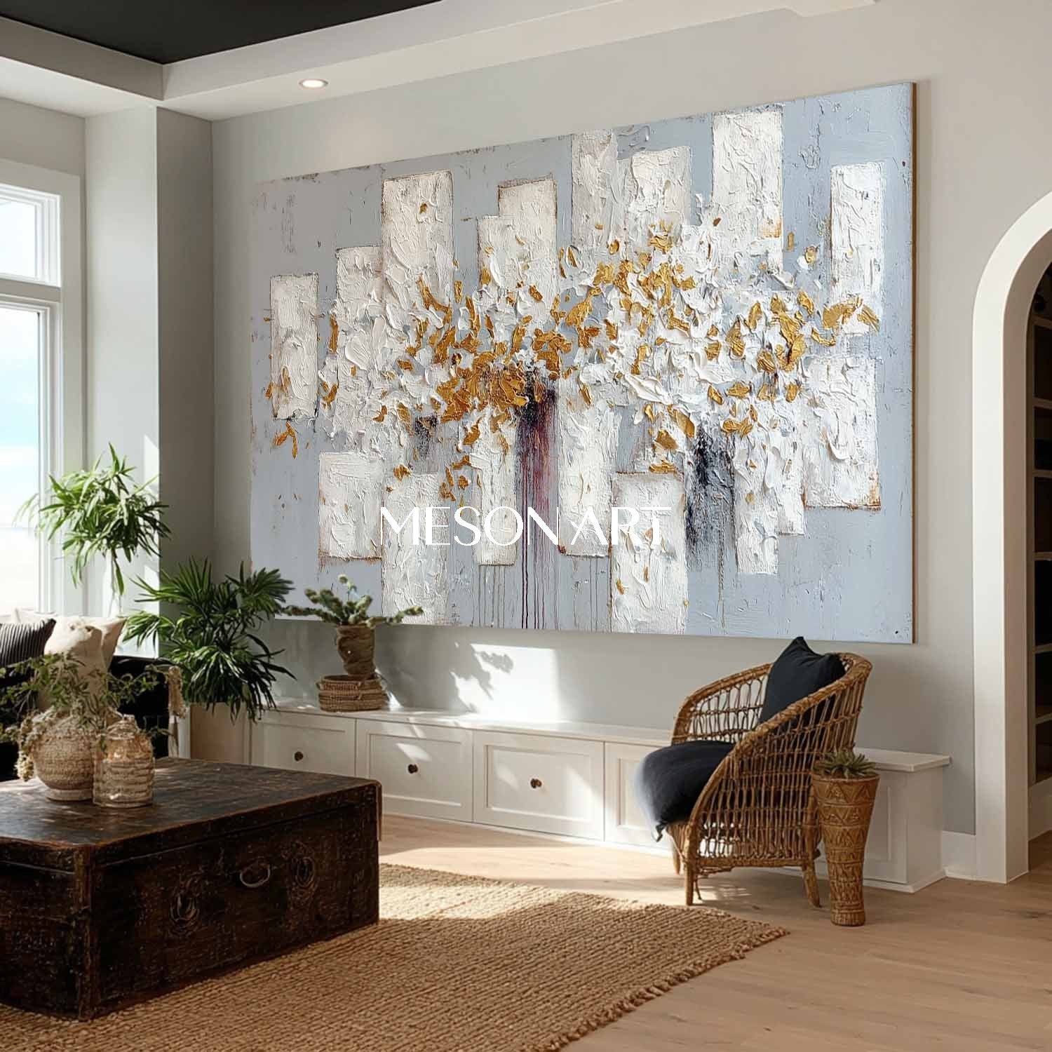 Buy Large Framed Abstract Wall Art Gold Textured Canvas Decor On Sale