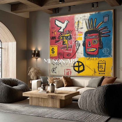 On Sale! Framed Abstract Graffiti Art Raw Textures Bold Colors Street