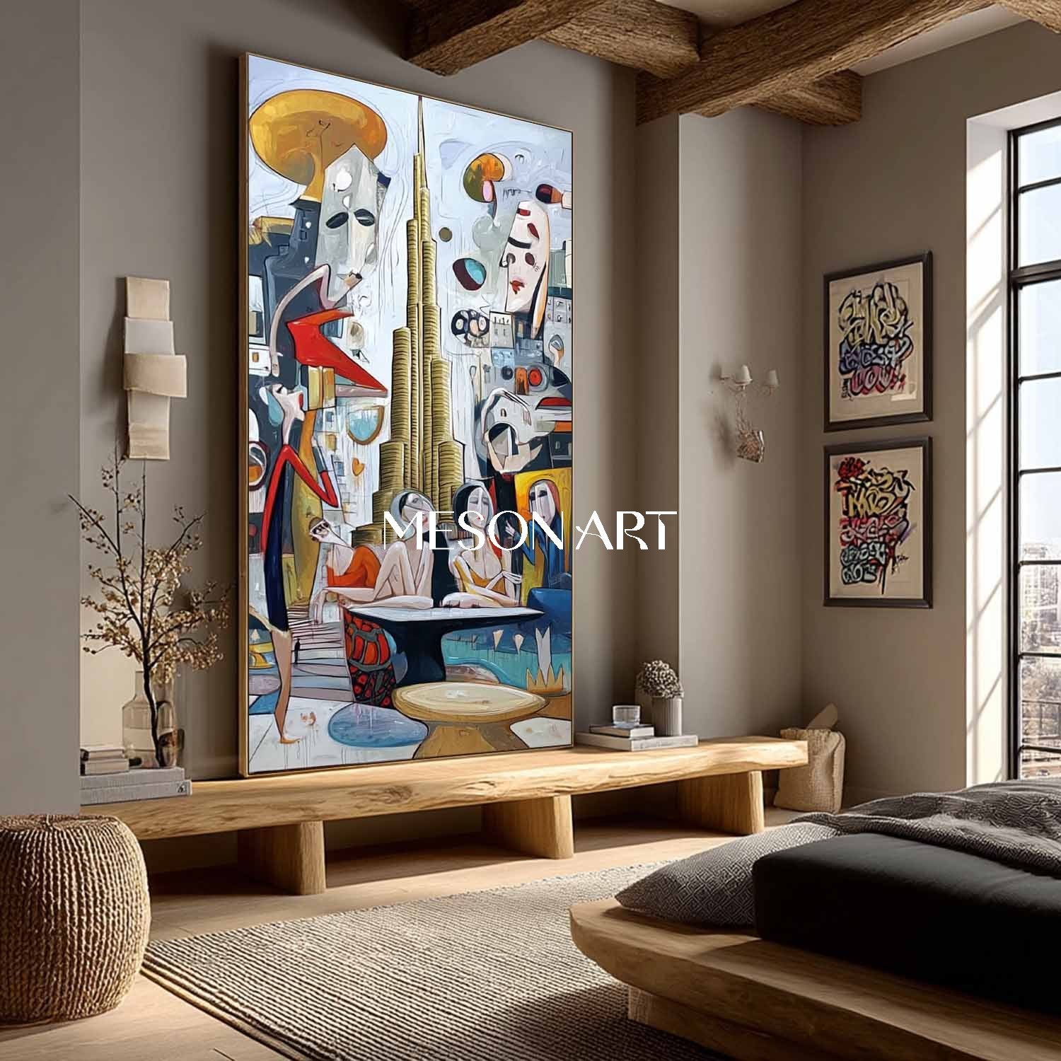 Luxury Surrealism Abstract Pop Art Painting Hallway Wall Art Canvas