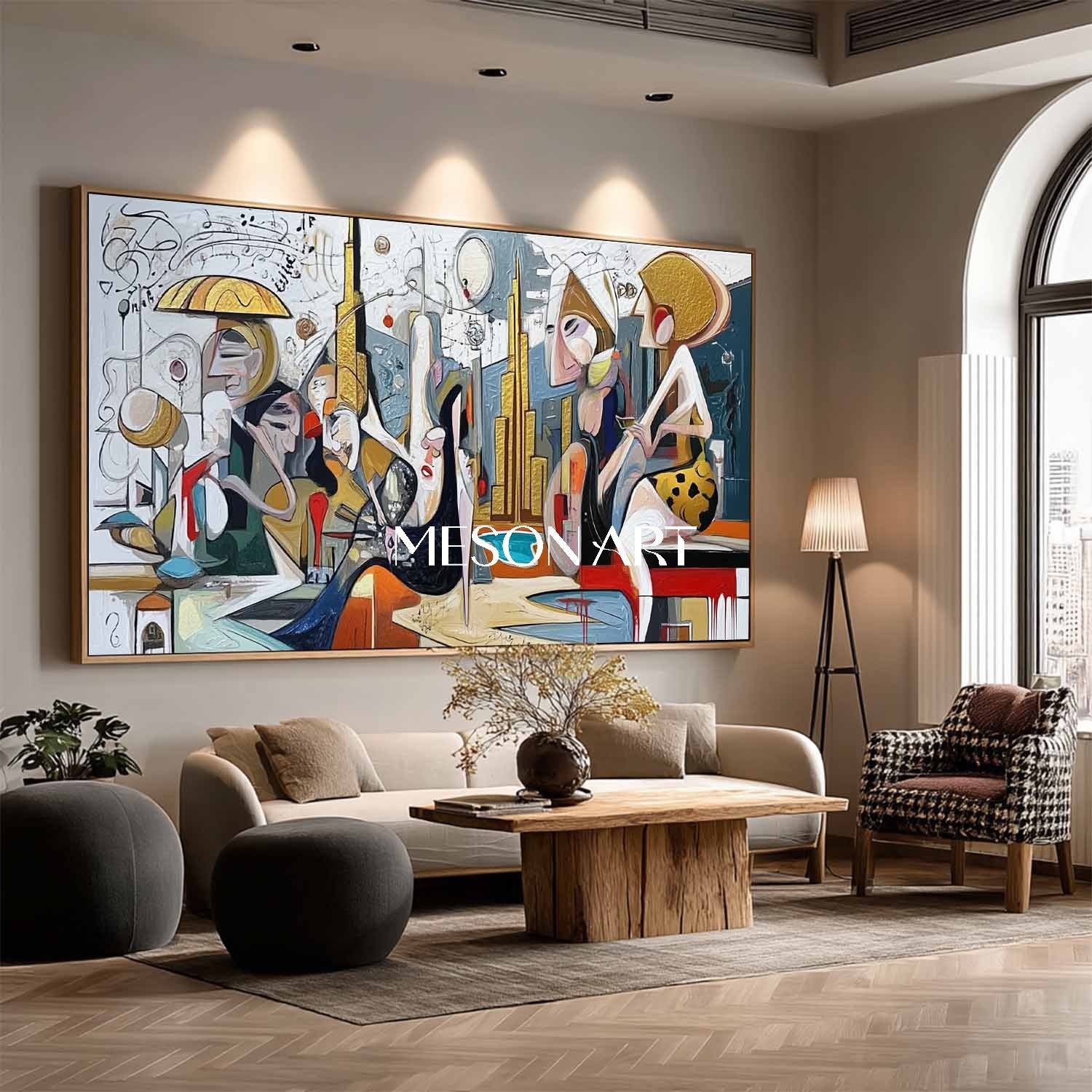 Picasso Cubist Contemporary Textured Art Horizontal Bedroom Order