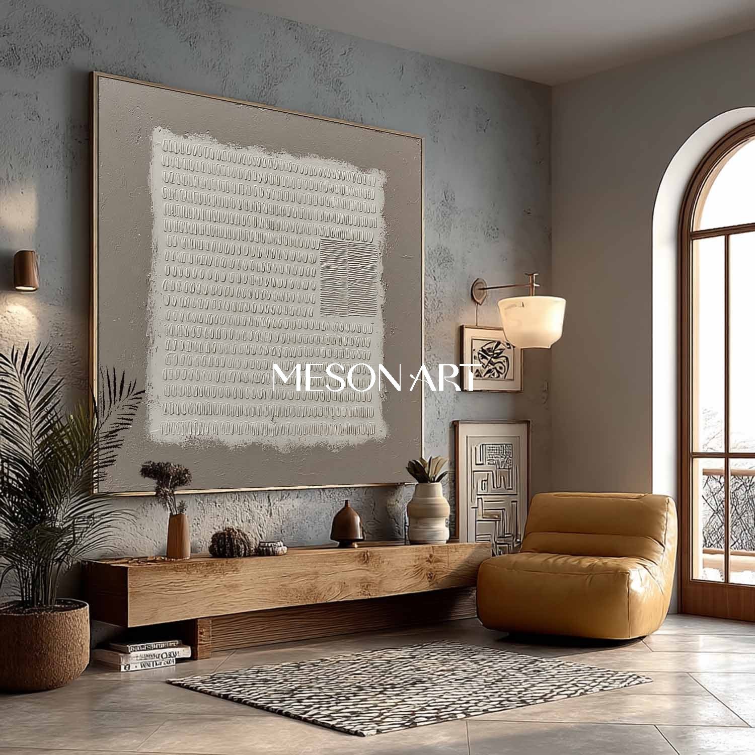 Wabi Sabi 3D Textured Wall Art Minimalist Modern Abstract Oil Painting