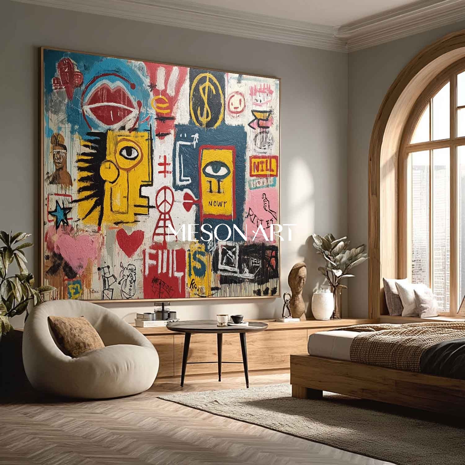 Multicolor Neo Expressionism Textured Impasto Large Scale Wall Art