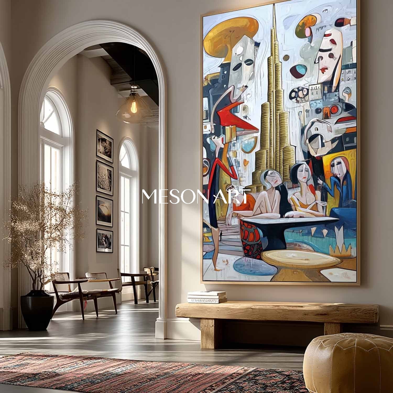 Luxury Surrealism Abstract Pop Art Painting Hallway Wall Art Canvas