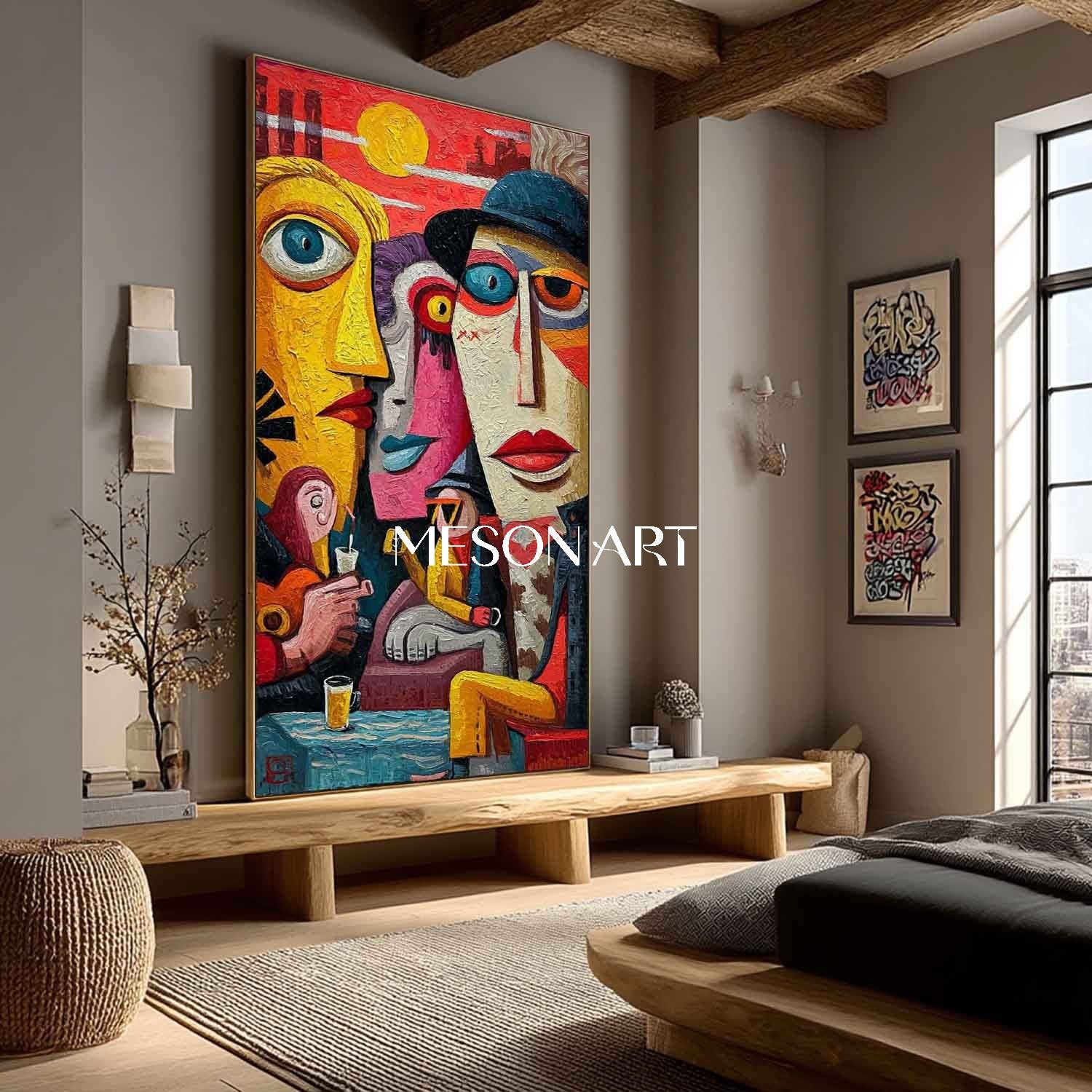 Buy Original Colorful Pop Wall Art Abstract Oil Painting for Halloween