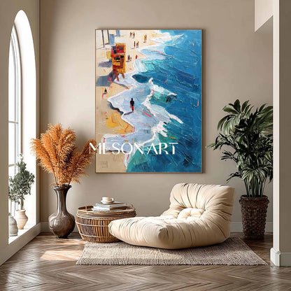 Ocean Wave Beach Abstract Canvas Art for Sale Blue and White Ocean Wave Beach Texture Wall Art Decor