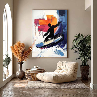 Large Surfer Pop Abstract Art for Sale Surfer Pop Canvas Wall Art Decor Surfer Abstract Painting