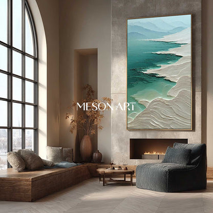 Large White Snow Abstract Texture Canvas Wall Art Painting Decoration