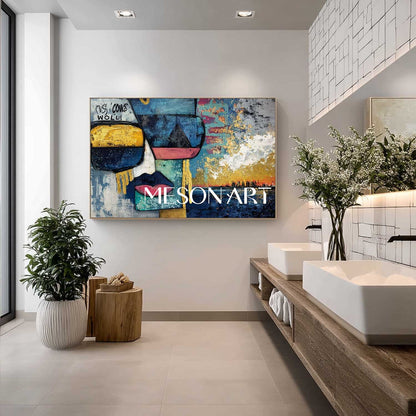 Large Modern Picasso Pop Wall Art Decor for Sale Picasso Style Paintings Picasso Abstract Canvas Art