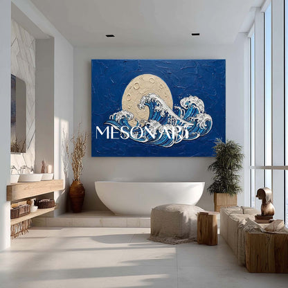 Japanese Ukiyo-e Style Art Modern Coastal Home Decor Unique Housewarming Gift Idea