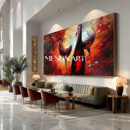 Red Wine Abstract Canvas Art For Sale Red Wine Wine Cooler Wall Art Decor Wine Cooler Decor Painting