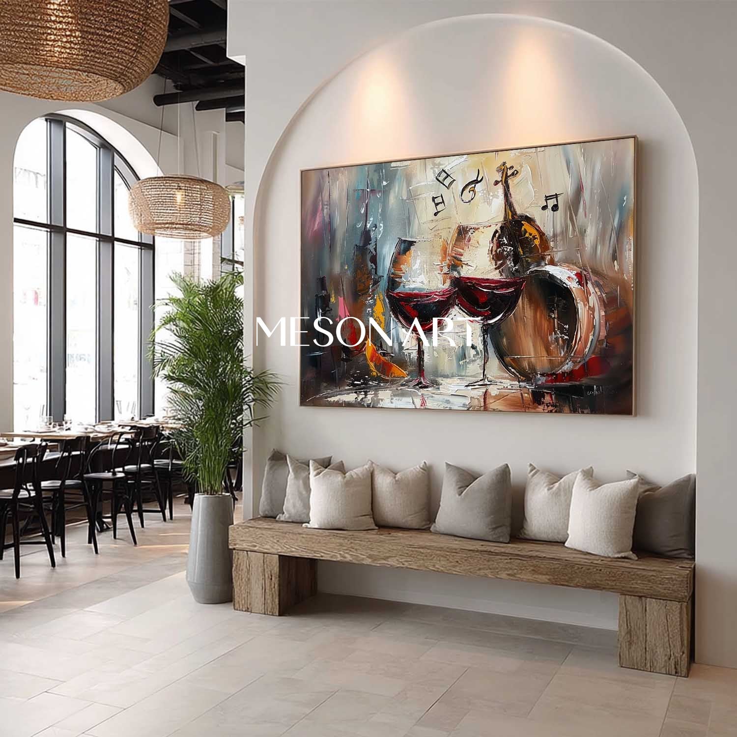 Large Red Wine Abstract Canvas Art For Sale Red Wine And Music Wall Art Decor Red Wine And Music Paintings