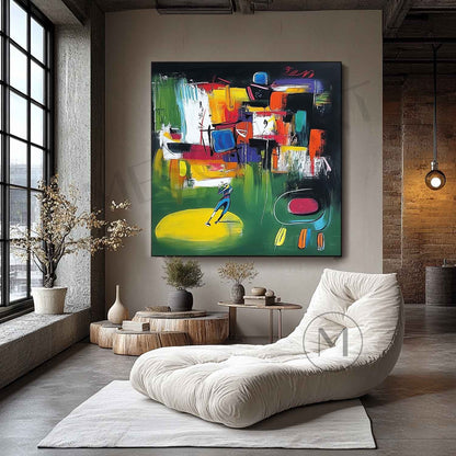 Golf Game Oil Paintings Golf Abstract Canvas Art Golf Wall Art for Sale