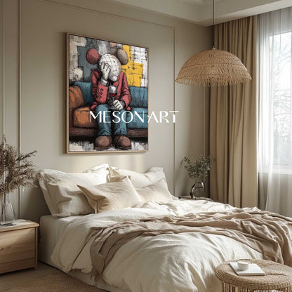 Drinking red wine modern abstract texture canvas wall art A person drinking red wine pop abstract art