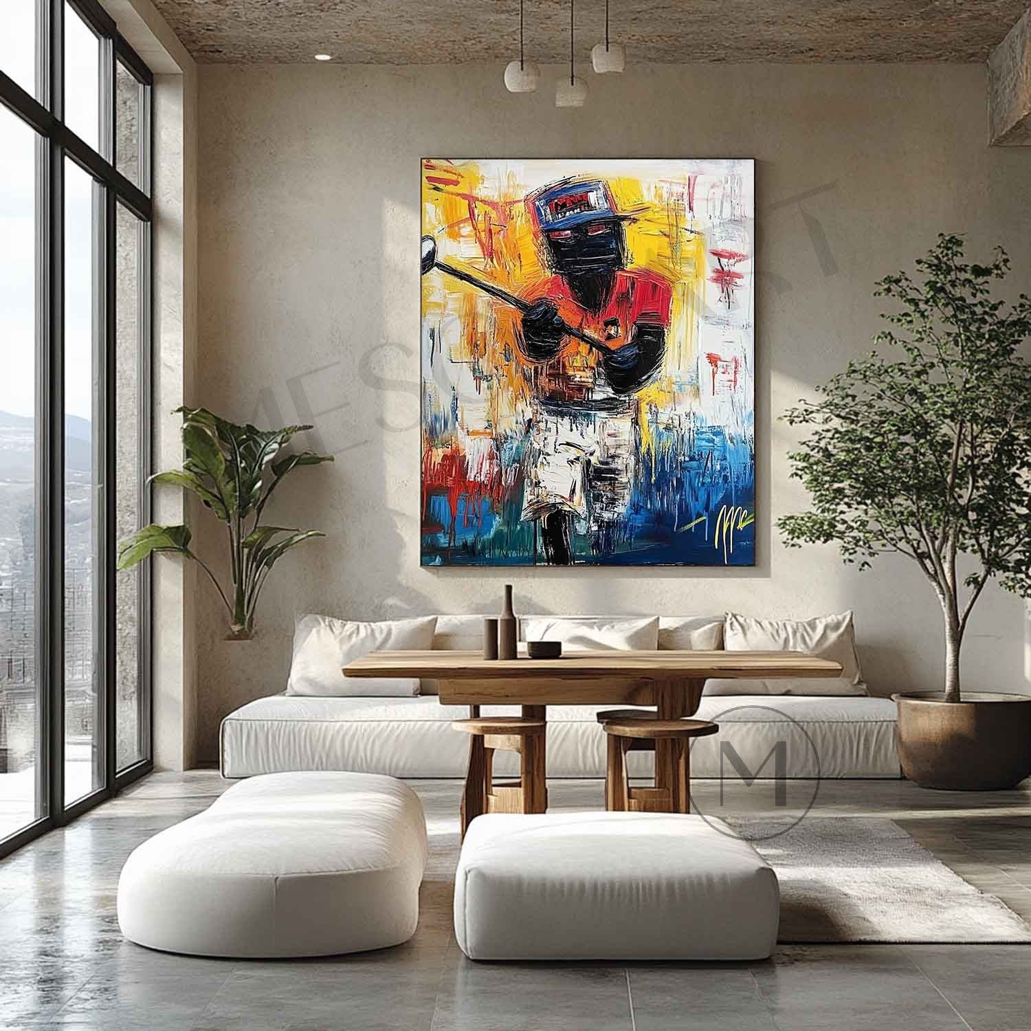 Golf Player Abstract Canvas Art for Sale Contemporary Golf Player Course Wall Art
