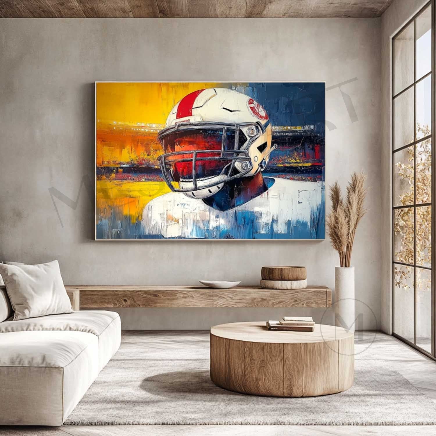 Rugby Game Abstract Art for Sale Rugby Game Abstract Painting Rugby Player Canvas Wall Art