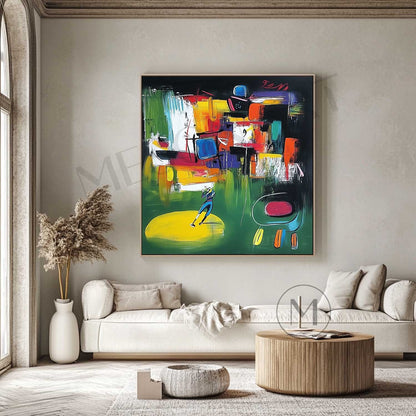 Golf Game Oil Paintings Golf Abstract Canvas Art Golf Wall Art for Sale