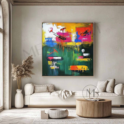 Golf Ball Oil Painting Golf Ball Abstract Canvas Art Golf Ball Wall Art for Sale