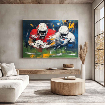 Rugby Player Art Canvas For Sale Rugby Player Game Abstract Painting Rugby Player Wall Art