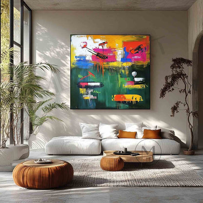 Golf Ball Oil Painting Golf Ball Abstract Canvas Art Golf Ball Wall Art for Sale