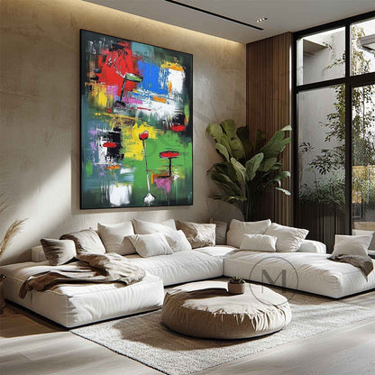 Golf Club Oil Painting Golf Club Abstract Canvas Art Golf Club Wall Art for Sale