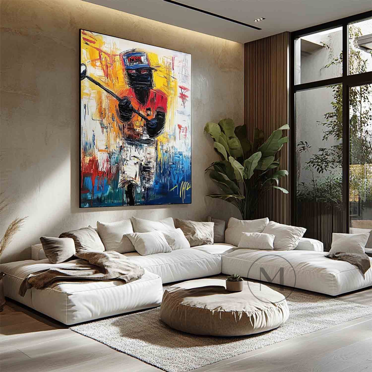 Golf Player Abstract Canvas Art for Sale Contemporary Golf Player Course Wall Art