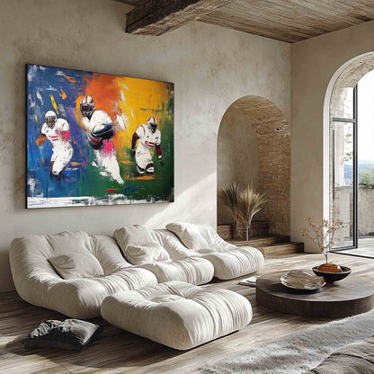 Rugby Match Art Canvas for Sale Rugby Match Abstract Painting Rugby Match Wall Art