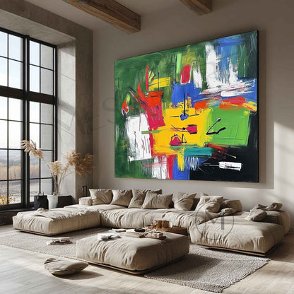 Golf Course Oil Paintings Golf Course Abstract Canvas Art Golf Course Wall Art for Sale