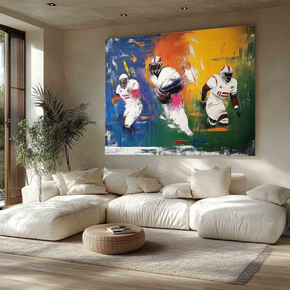 Rugby Match Art Canvas for Sale Rugby Match Abstract Painting Rugby Match Wall Art