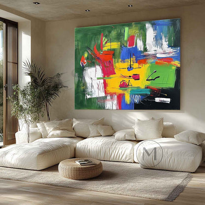 Golf Course Oil Paintings Golf Course Abstract Canvas Art Golf Course Wall Art for Sale