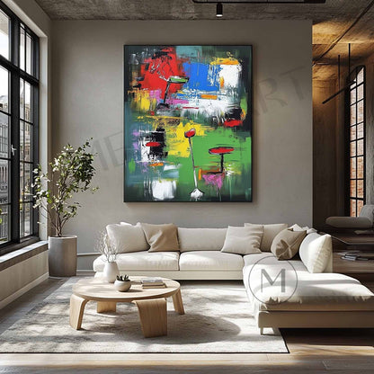 Golf Club Oil Painting Golf Club Abstract Canvas Art Golf Club Wall Art for Sale